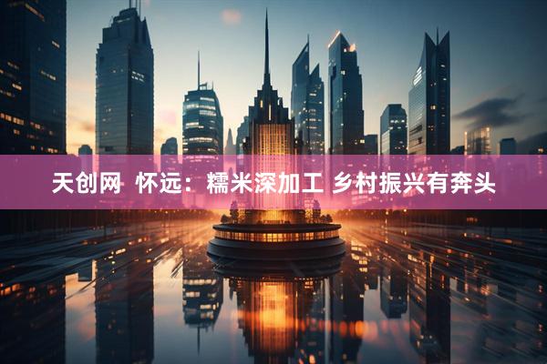 天创网  怀远：糯米深加工 乡村振兴有奔头