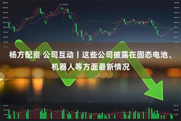 杨方配资 公司互动丨这些公司披露在固态电池、机器人等方面最新情况